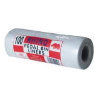 Pedal Bin Liners On A Roll White